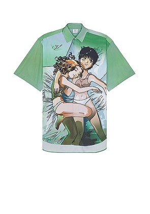 VETEMENTS Anime Short Sleeved Shirt in Green - Green. Size M (also in L).
