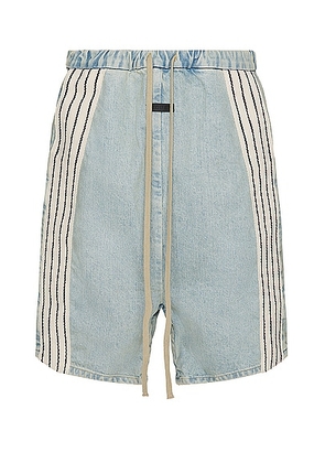 Fear of God Denim Stripe Shorts in Light Indigo - Blue. Size L (also in M, S, XL/1X).