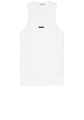 Fear of God Ribbed Tank in White - White. Size L (also in M, S, XL/1X).