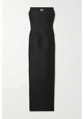 Versace - Strapless Embellished Wool And Silk-blend Midi Dress - Black - IT36,IT38,IT40,IT42,IT44,IT46