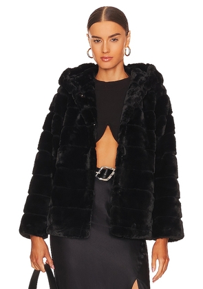 Apparis Goldie 5 Faux Fur Jacket in Black. Size M, XXS.
