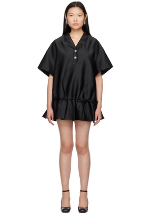 SHUSHU/TONG Black Pleated Minidress