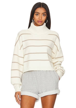 Free People Paulie Sweater In Moonbeam Combo in Ivory. Size M.