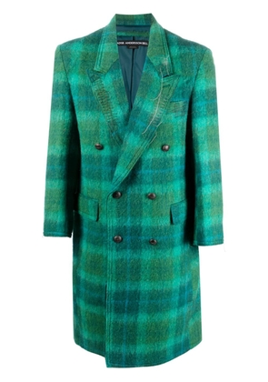 Andersson Bell checked double-breasted wool coat - Green