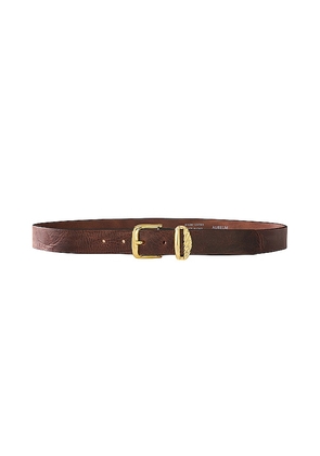 AUREUM Brown & Gold French Rope Belt in Brown. Size XS/S.