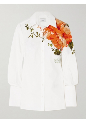 Erdem - Floral-print Cotton-poplin Shirt - White - UK 4,UK 6,UK 8,UK 12,UK 14,UK 16,UK 18