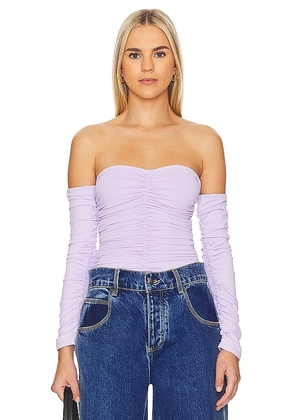ASTR the Label Evianna Bodysuit in Lavender. Size M, S, XL, XS.