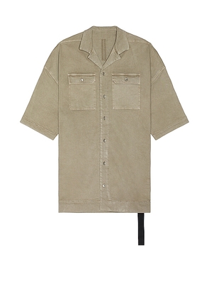DRKSHDW by Rick Owens Magnum Tommy Shirt in Tan. Size M, S, XL/1X.