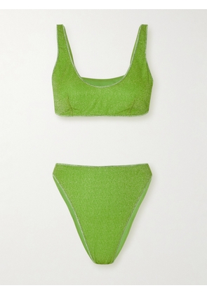 Oséree - Lumière Metallic Bikini - Green - small,medium,large,x large