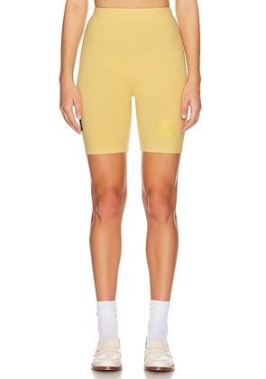 DANZY Biker Shorts in Yellow. Size M, S, XL, XS.