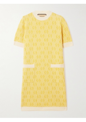 Gucci - Wool-jacquard Mini Dress - Yellow - XS,S,M,L,XL