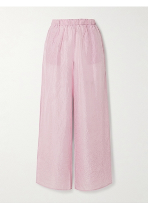 Skin - Tatum Crinkled Silk-habotai Pajama Pants - Pink - 0,1,2,3,4,5