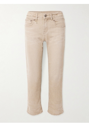 R13 - Boy Cropped Distressed Low-rise Slim-leg Jeans - Neutrals - 24,25,26,27,28,29,30,31