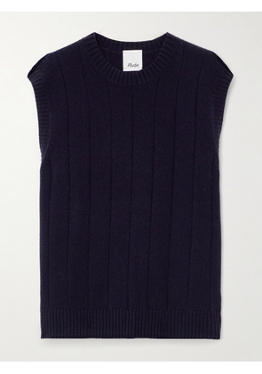 Allude - Ribbed Wool And Cashmere-blend Vest - Blue - 1,2,3