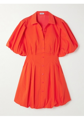 SIMKHAI - Cleo Pintucked Cotton-blend Poplin Mini Dress - Red - US0,US2,US4,US6,US8