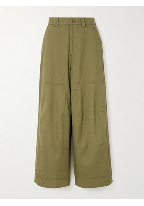 Sea - Karina Cotton-twill Straight-leg Pants - Green - US0,US2,US4,US6,US8,US10,US12,US14