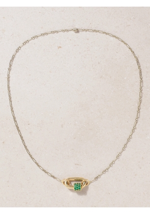 Marla Aaron - 14-karat Gold Emerald Necklace - One size