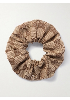 Gucci - Embellished Canvas-jacquard Hair Tie - Neutrals - One size
