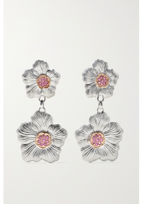 Buccellati - Gardenia Silver And Pink Gold Vermeil Sapphire Earrings - One size