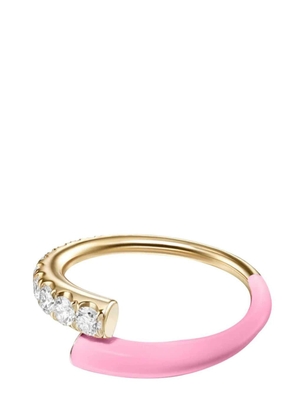 Melissa Kaye 18kt yellow gold Marissa Pink Lola diamond ring