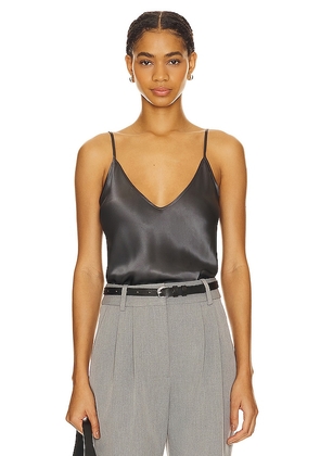 L'AGENCE Lexi Camisole in Charcoal. Size S.