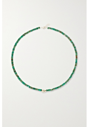 Pascale Monvoisin - Taylor N°1 9-karat Gold, Turquoise And Diamond Necklace - Green - One size