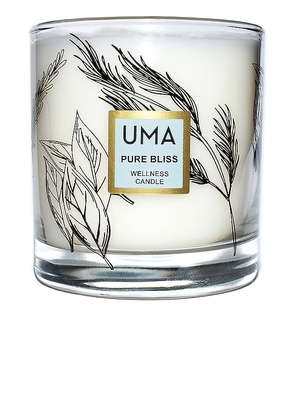 UMA Pure Bliss Wellness Candle in White.