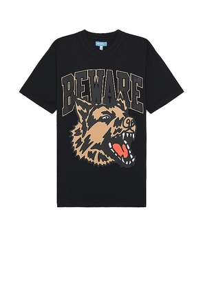 Market Classic Beware T-Shirt in Black. Size M, S, XL/1X.