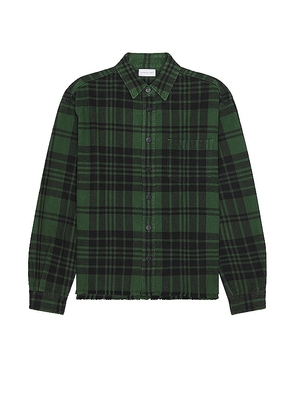 JOHN ELLIOTT Hemi Oversize Shirt in Green. Size M, S, XL/1X.