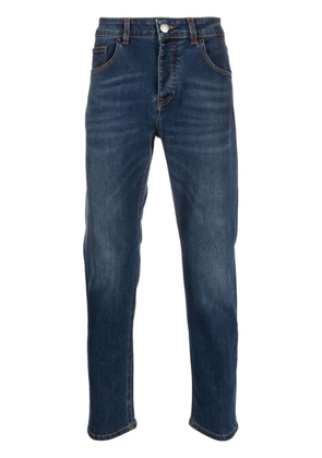 Manuel Ritz logo-patch straight-leg jeans - Blue