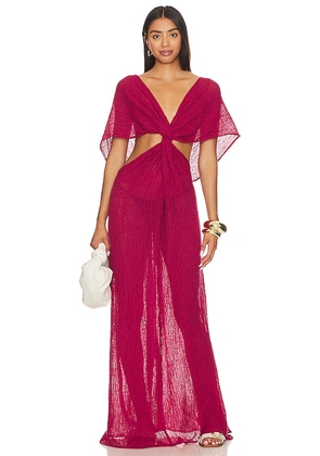 Savannah Morrow Fiori Dress in Red. Size M, XL, XXS.