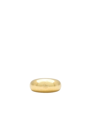 SHASHI Paloma Ring in Metallic Gold. Size 7.