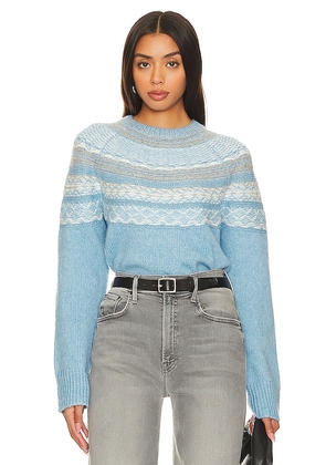 Theory Fair Isle Sweater in Baby Blue. Size XS.