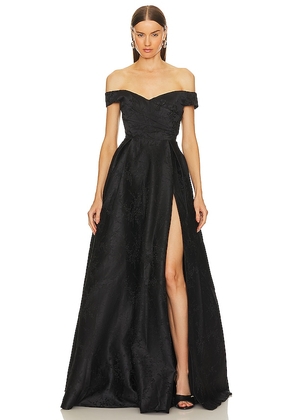 SAU LEE Lucinda Gown in Black. Size 8.
