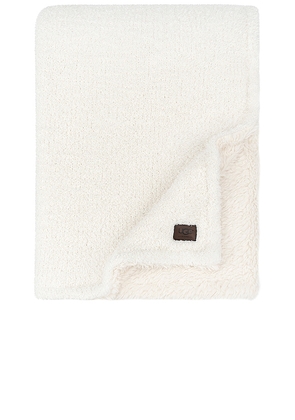 UGG Home Ana Knit Throw Blanket in White.