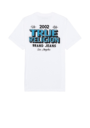 True Religion Flock Station Tee in White. Size L, S, XL/1X.