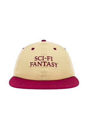 SCI-FI FANTASY Nylon Logo Hat in Tan.