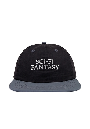 SCI-FI FANTASY Nylon Logo Hat in Black.