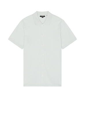 Vince Variegated Jacquard Shirt in Baby Blue. Size M, S, XL/1X.