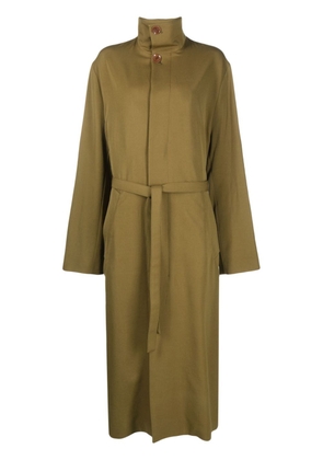 LEMAIRE belted wool coat - Green