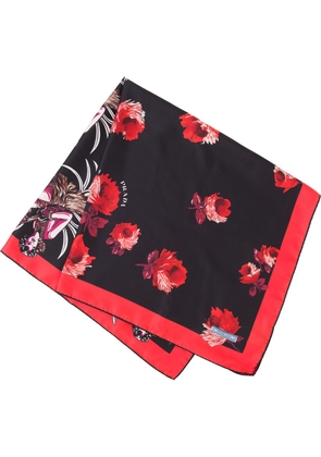 Prada floral-print silk scarf - Black