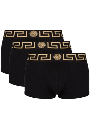 Versace logo-waistband set of three boxer shorts - Black