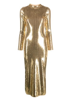 SANDRO open-back sequinned dress - Gold