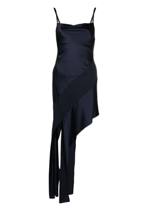 Helmut Lang Slash stretch-silk dress - Blue