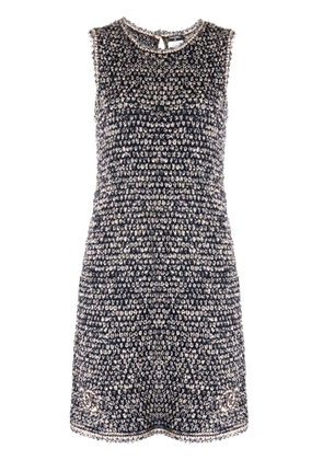 CHANEL Pre-Owned 2000s chunky knit sleeveless minidress - Blue