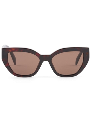Prada Eyewear logo-plaque cat-eye sunglasses - Brown