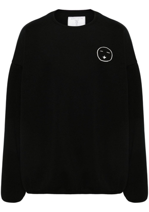 Société Anonyme Face jersey fleece sweatshirt - Black