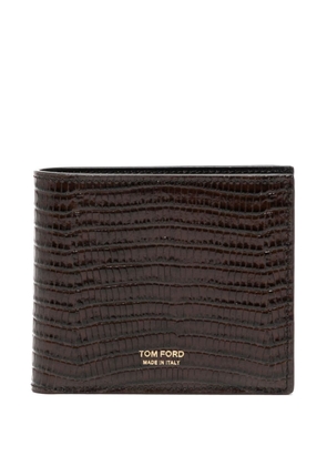 TOM FORD debossed leather wallet - Brown