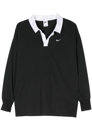Nike Essential long-sleeve polo shirt - Black