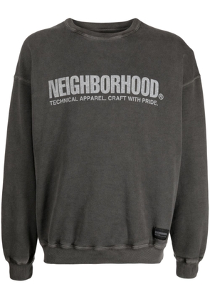 Neighborhood logo-print cotton sweatshirt - Grey